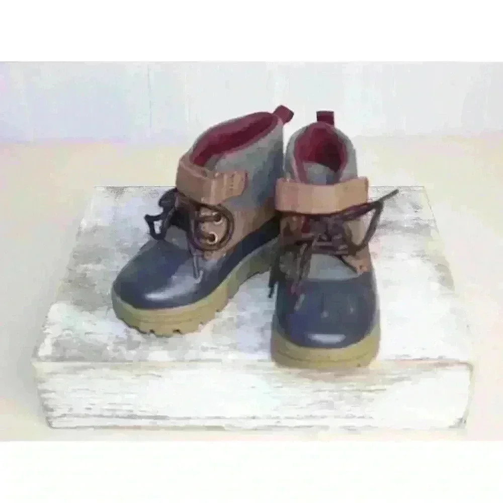 Carter's Unisex Ankle Boots Hook and Loop Lace up Muck Snow Rain Boots Size 5M